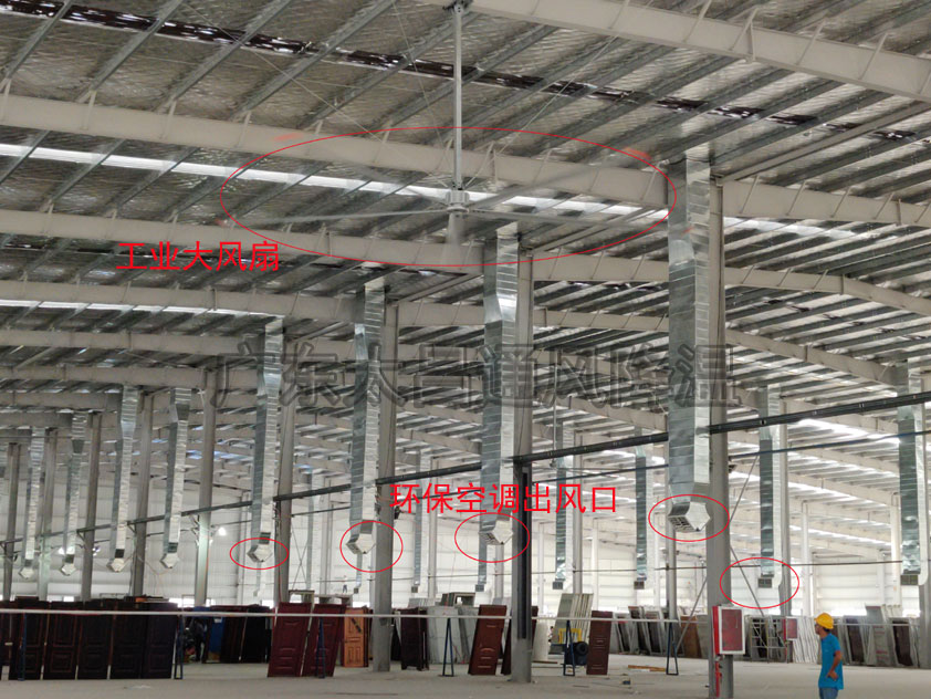 工廠車間通風(fēng)降溫怎么做？扇機(jī)互補(bǔ)效果更佳