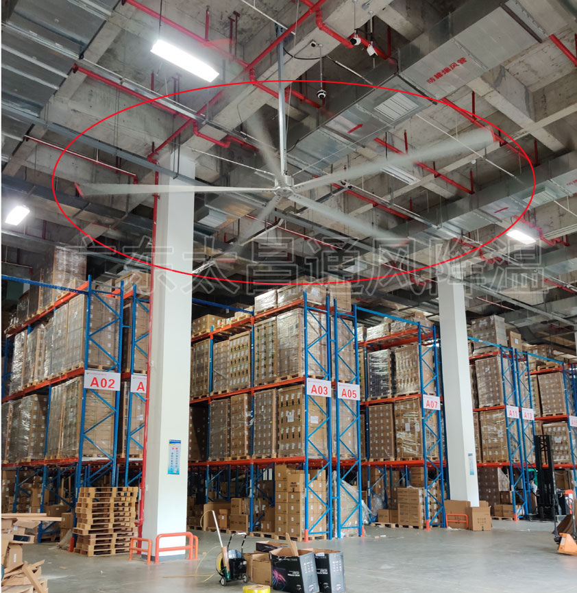 電商倉儲物流通風降溫 工業(yè)大風扇