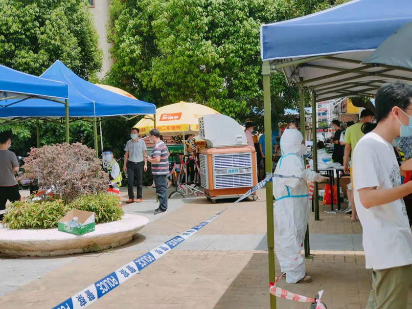 高溫抗疫，逆行而上，移動水冷空調(diào)持續(xù)助力抗疫一線送清涼
